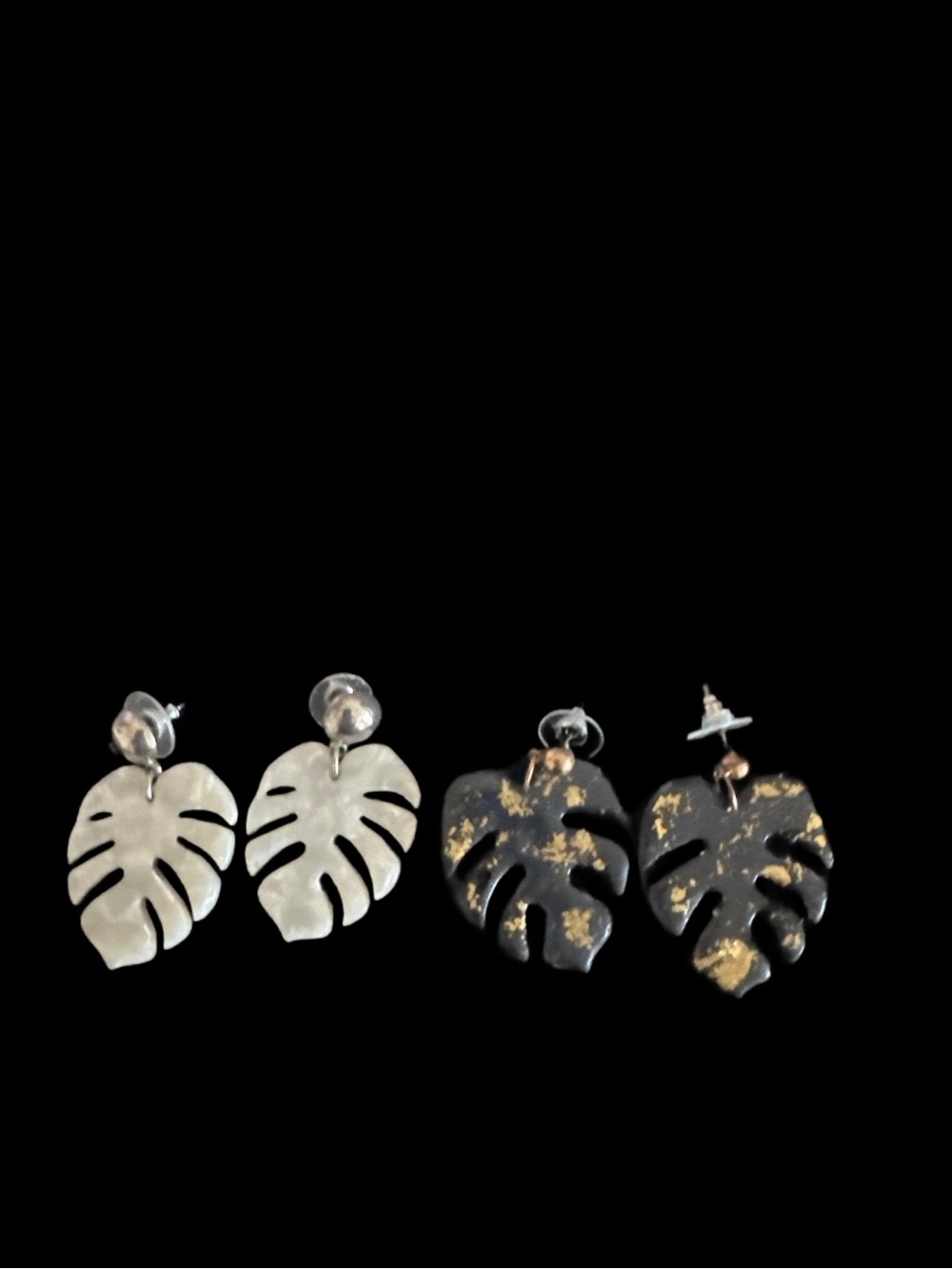 Monstera Leaf Statement Earrings - 2 Pairs